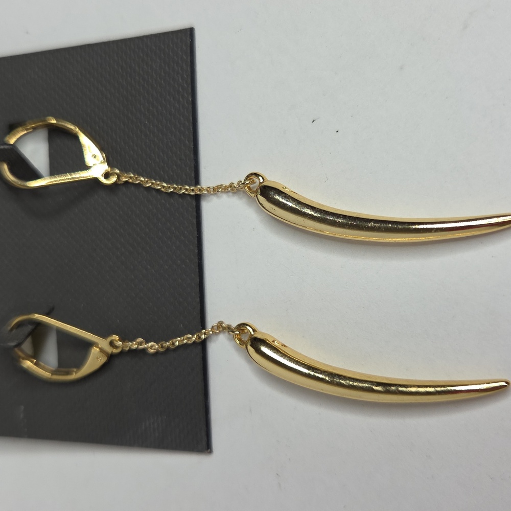 Vince Camuto Gold Fashion Tusk Pierced Earrings